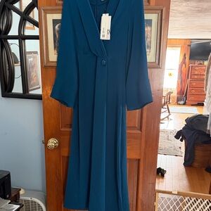 Zara Teal Long Sleeve Dress